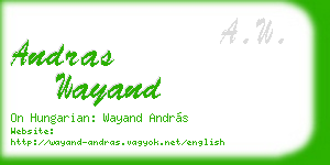 andras wayand business card